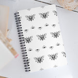 Whispering Wings Bat Spiral notebook - Brick