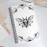 Whispering Wings Bat in Frame Spiral notebook