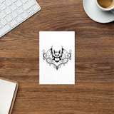 Filigree Cheeky Bat Standard Postcard