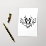 Filigree Cheeky Bat Standard Postcard