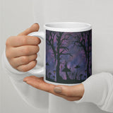 The Midnight Hour Watercolor White glossy mug