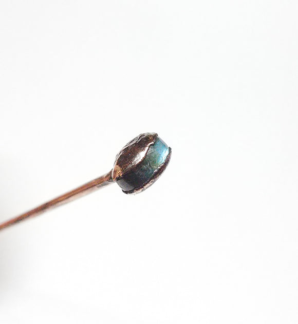 Polished Labradorite Copper Hair Stick