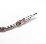 Alligator Clip Wand with Raw Peridot & Crystal Point Tree Limb