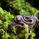 Filigree with Snake & Crystal Cluster Double Prong Hair Stick