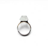 Double Terminated Clear Quartz Crystal Ring Size 7 1/2