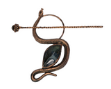 Copper Hair Pin with Snake & Labradorite