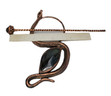 Copper Hair Pin with Snake & Labradorite