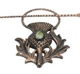 Copper Thistle Hair Pin with Scottish Highland Marble & Amethyst