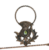 Copper Thistle Hair Pin with Scottish Highland Marble & Amethyst