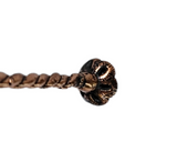 Floral Hair Pin with Rose Quartz with Garnet Hair Stick