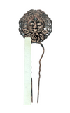 Filigree Hair Stick with Moon Face & Rainbow Moonstone