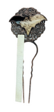 Fossil Palm Root Bat Filigree Copper Hair Stick