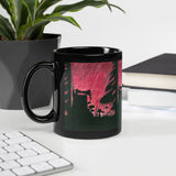 Cups Tarot Black Glossy Mug