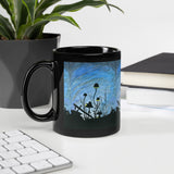 Swords Tarot Black Glossy Mug