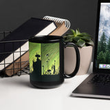 Still Waiting Black Glossy Mug