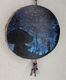 A Wish to the Stars Watercolor Painting Wood Hanging