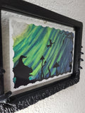 Emerald Cast – A Watercolor Nightscape Framed in Hand-Sculpted Magic