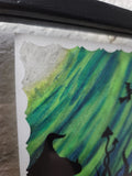 Emerald Cast – A Watercolor Nightscape Framed in Hand-Sculpted Magic