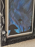 To the Stars – A Watercolor Nightscape Framed in Hand-Sculpted Magic