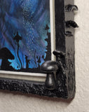 To the Stars – A Watercolor Nightscape Framed in Hand-Sculpted Magic