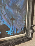 To the Stars – A Watercolor Nightscape Framed in Hand-Sculpted Magic