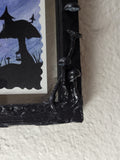 Gifts from the Moon – A Watercolor Painting in Frame with Sculpted Mushrooms