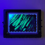 Emerald Cast – A Watercolor Nightscape Framed in Hand-Sculpted Magic