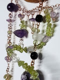 Brewing Amethyst & Peridot Cauldron Suncatcher / Wall Art