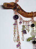 Brewing Amethyst & Peridot Cauldron Suncatcher / Wall Art