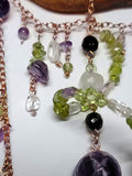 Brewing Amethyst & Peridot Cauldron Suncatcher / Wall Art