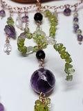 Brewing Amethyst & Peridot Cauldron Suncatcher / Wall Art