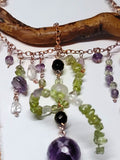 Brewing Amethyst & Peridot Cauldron Suncatcher / Wall Art