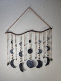 Moon Goddess Cascade Copper & Crystal Phases Suncatcher Wall Hanging