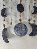 Moon Goddess Cascade Copper & Crystal Phases Suncatcher Wall Hanging