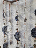 Moon Goddess Cascade Copper & Crystal Phases Suncatcher Wall Hanging