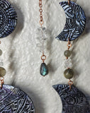 Moon Goddess Cascade Copper & Crystal Phases Suncatcher Wall Hanging