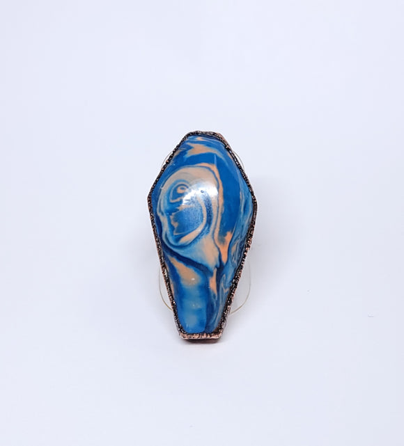 Bowlerite Coffin Ring Size 8