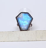 Moonstone Coffin Ring Size 7