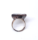Moonstone Coffin Ring Size 7