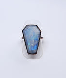 Moonstone Coffin Ring Size 7 1/2
