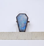 Moonstone Coffin Ring Size 7 1/2