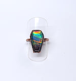 Aurora Opal Doublet Coffin Ring Size 5 1/2