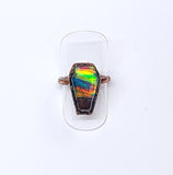Aurora Opal Doublet Coffin Ring Size 5 1/2