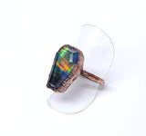 Aurora Opal Doublet Coffin Ring Size 5 1/2