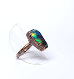 Aurora Opal Doublet Coffin Ring Size 5 1/2