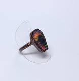 Aurora Opal Doublet Coffin Ring Size 8