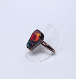Aurora Opal Doublet Coffin Ring Size 8