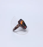 Aurora Opal Doublet Coffin Ring Size 8