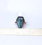Labradorite Coffin Ring Size 7 1/2