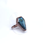 Labradorite Coffin Ring Size 7 1/2